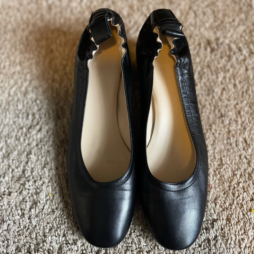 Everlane Leather Block Heel Pump (Size 11)